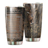 Camellia Personalized 3D Deer Hunting Stainless Steel Tumbler - Customized Double-Walled Insulation Travel Thermal Cup With Lid Gift For Deer Lover