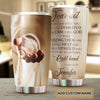 Camellia Personalized Faith Jesus Right Hand Stainless Steel Tumbler-Thermal Flask Travel Therma Cup With Lid
