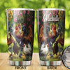 Camellia Personalized Chicken Farm Stainless Steel Tumbler - Customized Double-Walled Insulation Travel Thermal Cup With Lid