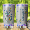 Camellia Personalized Hummingbird And Flower Jewerly Style Stainless Steel Tumbler-Double-Walled Insulation Travel Cup With Lid01