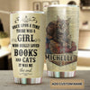 Camellia Personalized Once Upon A Time There Was A Girl Really Loves Books Stainless Steel Tumbler - Double-Walled Insulation Vacumm Flask - Gift For Book Lovers, Nerd, International Book Day