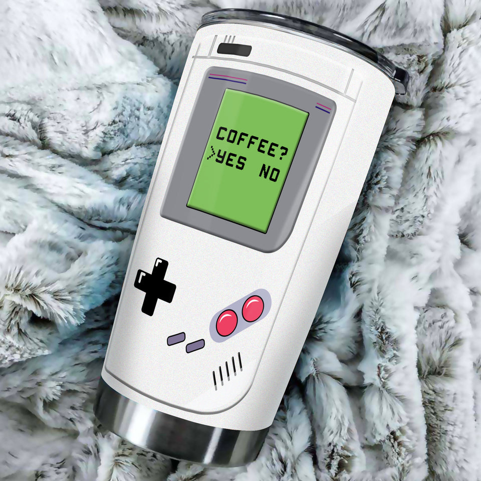 Camellia Personalized Game And Coffee Stainless Steel Tumbler-Thermal Flask Travel Therma Cup With Lid