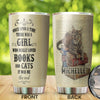 Camellia Personalized Once Upon A Time There Was A Girl Really Loves Books Stainless Steel Tumbler - Double-Walled Insulation Vacumm Flask - Gift For Book Lovers, Nerd, International Book Day