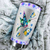 Camellia Personalized Hummingbird And Flower Jewerly Style Stainless Steel Tumbler-Double-Walled Insulation Travel Cup With Lid01