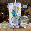 Camellia Personalized Hummingbird And Flower Jewerly Style Stainless Steel Tumbler-Double-Walled Insulation Travel Cup With Lid01