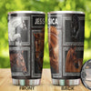 Camellia Personalized Horse Stainless Steel Tumbler - Double-Walled Insulation Vacumm Flask - Gift For Horse Lovers, Cowgirls, Cowboys, Perfect Christmas, Thanksgiving Gift 03