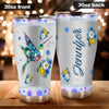 Camellia Personalized Hummingbird And Flower Jewerly Style Stainless Steel Tumbler-Double-Walled Insulation Travel Cup With Lid01