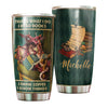 Camellia Personalized Dragon Thats What I Do I Read Books I Drink Coffee And I Know Things Stainless Steel Tumbler - Customized Double-Walled Insulation Travel Thermal Cup With Lid Gift For Book Lover