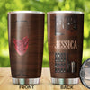Camellia Persionalized Wine Bar Stainless Steel Tumbler - Customized Double - Walled Insulation Travel Thermal Cup With Lid Gift For Wine Lover