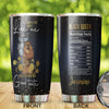Camellia Personalized Black Women Good Taste Nutrition Facts Stainless Steel Tumbler - Double-Walled Insulation Vacumm Flask - Gift For Black Queen, International Women's Day
