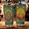 Camellia Personalized Tree Celtic Art Stainless Steel Tumbler - Customized Double-Walled Insulation Travel Thermal Cup With Lid