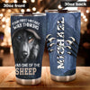 Camellia Persionalized 3D Wolf Your First Mistake Was Thinking Was One Of The Sheep Stainless Steel Tumbler - Customized Double - Walled Insulation Travel Thermal Cup With Lid Gift For Wolf Lover