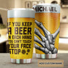 Camellia Personalize If You Can't Keep A Beer In Each Hand You Can't Touch Your Face Stainless Steel Tumbler-Double-Walled Insulation Cup With Lid Gift For Beer Lover