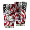 Camellia Personalized American Flag Nurse Stainless Steel Tumbler - Double-Walled Insulation Vacumm Flask - Gift For Nurse, Christmas Gift, International Nurses Day