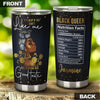 Camellia Personalized Black Women Good Taste Nutrition Facts Stainless Steel Tumbler - Double-Walled Insulation Vacumm Flask - Gift For Black Queen, International Women's Day