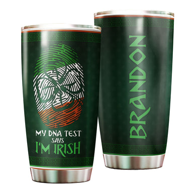 Camellia Persionalized Irish My DNA Test Says Im Irish Stainless Steel Tumbler - Customized Double - Walled Insulation Travel Thermal Cup With Lid