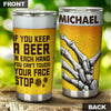 Camellia Personalize If You Can't Keep A Beer In Each Hand You Can't Touch Your Face Stainless Steel Tumbler-Double-Walled Insulation Cup With Lid Gift For Beer Lover
