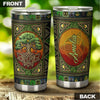 Camellia Personalized Tree Celtic Art Stainless Steel Tumbler - Customized Double-Walled Insulation Travel Thermal Cup With Lid