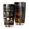 Camellia Persionalized 3D Bourbon Lover Stainless Steel Tumbler - Customized Double - Walled Insulation Travel Thermal Cup With Lid Gift For Cocktail Lover