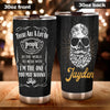 Camellia Persionalized Bread Skull Stainless Steel Tumbler - Customized Double - Walled Insulation Travel Thermal Cup With Lid