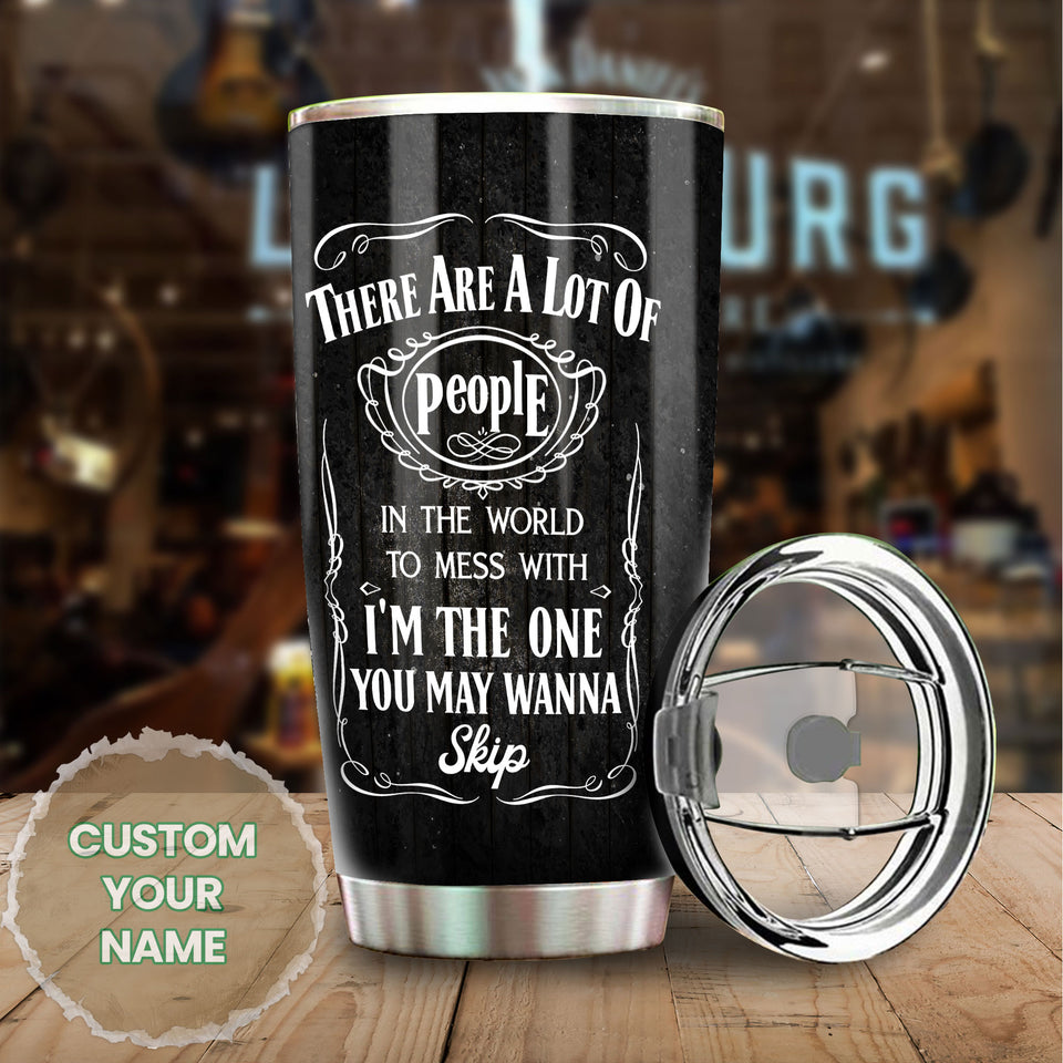 Camellia Persionalized Bread Skull Stainless Steel Tumbler - Customized Double - Walled Insulation Travel Thermal Cup With Lid