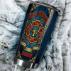 Camellia Personalized Firefighter Nutrition Facts Stainless Steel Tumbler-Double-Walled Insulation Gift For Firefighter Fireman