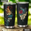 Camellia Persionalized Inked Mermaid Stainless Steel Tumbler - Customized Double - Walled Insulation Travel Thermal Cup With Lid Gift For Tattooist