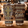 Camellia Personalized Live By Faith Grow By Grace The Cross Stainless Steel Tumbler-Thermal Flask Travel Therma Cup With Lid