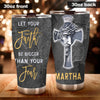 Camellia Personalized Jesus Faith Let Your Faith Be Bigger Than Your Fear Stainless Steel Tumbler-Double-Walled Insulation Travel Cup With Lid 01