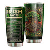 Camellia Persionalized Irish Facts Tree Stainless Steel Tumbler - Customized Double - Walled Insulation Travel Thermal Cup With Lid
