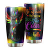 Camellia Persionalized LGBT Dragon Dont Afraid To Show True Color Stainless Steel Tumbler - Customized Double - Walled Insulation Travel Thermal Cup With Lid