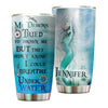 Camellia Personalized Mermaid They Didn't Know I Could Breathe Under water Stainless Steel Tumbler-Double-Walled Insulation Travel Cup With Lid
