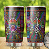 Camellia Personalized Get Your Happy On Pattern Style Stainless Steel Tumbler-Sweat-Proof Double Wall Travel Cup With Lid