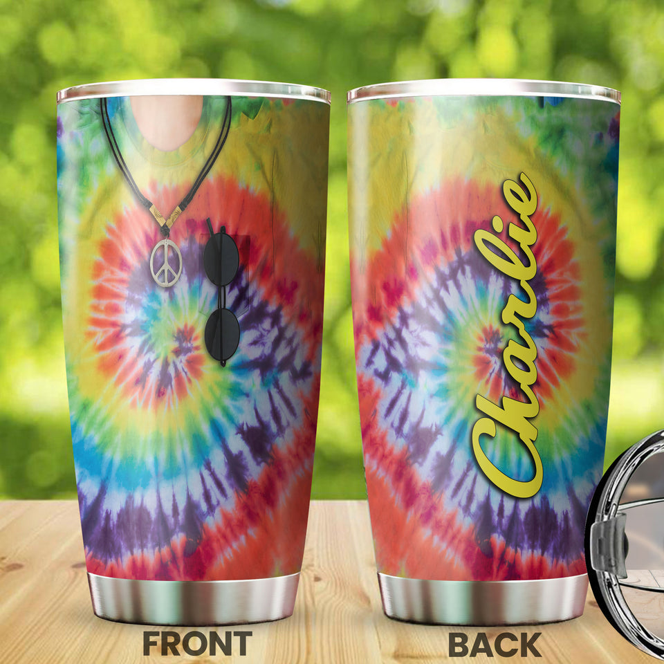 Camellia Personalized Hippe Shirt And Necklace Stainless Steel Tumbler-Double-Walled Insulation Travel Cup With Lid