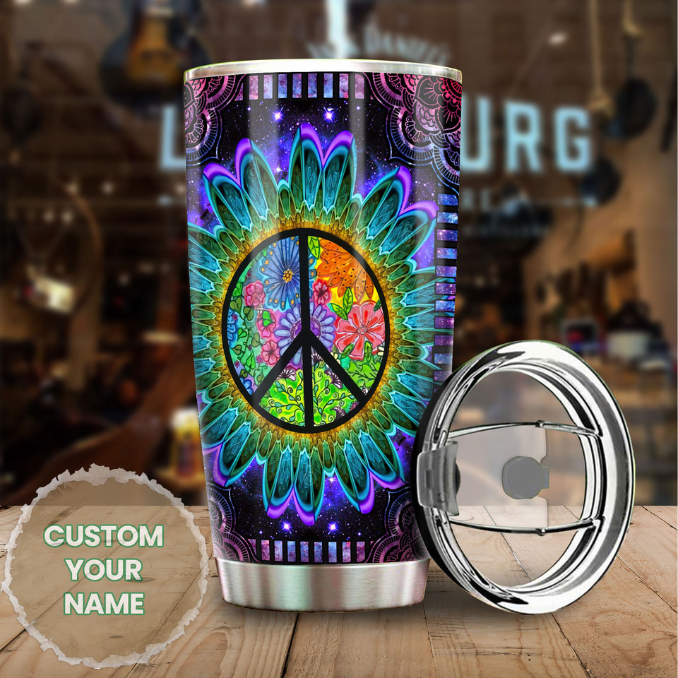 Camellia Persionalized 3D Christine Stainless Steel Tumbler - Customized Double - Walled Insulation Travel Thermal Cup With Lid