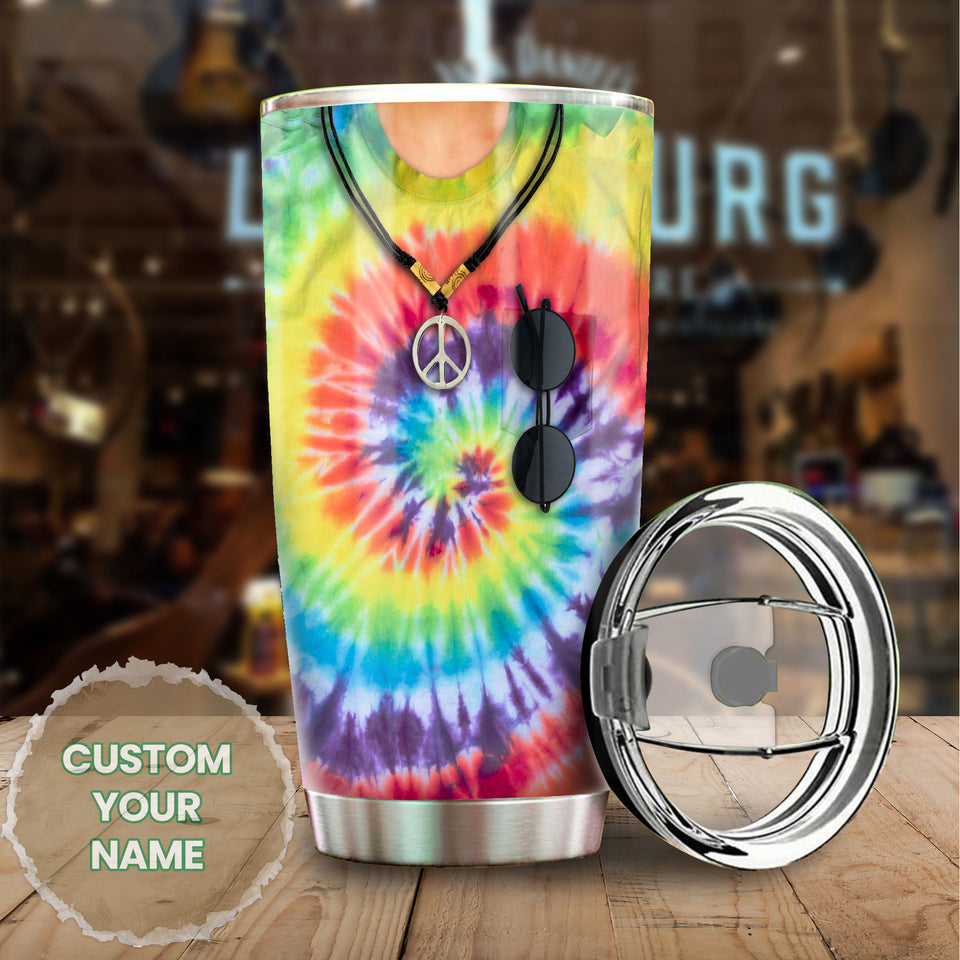 Camellia Personalized Hippe Shirt And Necklace Stainless Steel Tumbler-Double-Walled Insulation Travel Cup With Lid