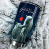 Camellia Persionalized 3D Wolf To My Husband I Love You With All I Am Forever And Always Stainless Steel Tumbler - Customized Double - Walled Insulation Travel Thermal Cup With Lid Gift For Couple Husband