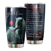 Camellia Persionalized 3D Wolf To My Husband I Love You With All I Am Forever And Always Stainless Steel Tumbler - Customized Double - Walled Insulation Travel Thermal Cup With Lid Gift For Couple Husband