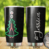 Camellia Personalized Christmas Nurse Stainless Steel Tumbler - Customized Double-Walled Insulation Travel Thermal Cup With Lid