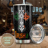 Camellia Personalized Celtic Irish Pride Stainless Steel Tumbler - Customized Double-Walled Insulation Travel Thermal Cup With Lid