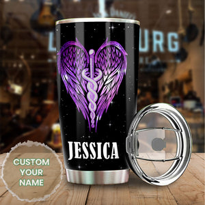 Camellia Personalized Nurse Heroes Stainless Steel Tumbler - Double-Walled Insulation Vacumm Flask - Gift For Nurse, Christmas Gift, International Nurses Day