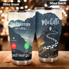 Camellia Personalized Hiking The Mountains Are Calling And I Must Go Stainless Steel Tumbler - Customized Double-Walled Insulation Travel Thermal Cup With Lid Gift For Hiker