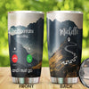 Camellia Personalized Hiking The Mountains Are Calling And I Must Go Stainless Steel Tumbler - Customized Double-Walled Insulation Travel Thermal Cup With Lid Gift For Hiker
