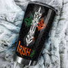 Camellia Personalized Celtic Irish Pride Stainless Steel Tumbler - Customized Double-Walled Insulation Travel Thermal Cup With Lid
