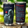 Camellia Persionalized 3D Wolf To My Husband I Love You With All I Am Forever And Always Stainless Steel Tumbler - Customized Double - Walled Insulation Travel Thermal Cup With Lid Gift For Couple Husband