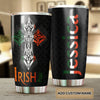 Camellia Personalized Celtic Irish Pride Stainless Steel Tumbler - Customized Double-Walled Insulation Travel Thermal Cup With Lid