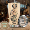 Camellia Persionalized Tattoo To My Mom Stainless Steel Tumbler - Customized Double - Walled Insulation Travel Thermal Cup With Lid Gift For Mom