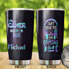 Camellia Personalized Gamer Mode On Can't Hear You I'm Gaming Stainless Steel Tumbler-Thermal Flask Travel Therma Cup With Lid Gift For Gamer