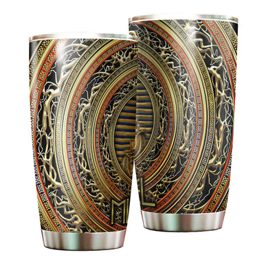 Camellia Personalized Ancient Pharaoh Stainless Steel Tumbler - Double-Walled Insulation Vacumm Flask - Gift For Ancient Egypt Culture Lovers