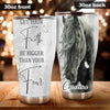Camellia Personalized Horse Faith Stainless Steel Tumbler - Double-Walled Insulation Vacumm Flask - Gift For Horse Lovers, Cowgirls, Cowboys, Perfect Christmas, Thanksgiving Gift